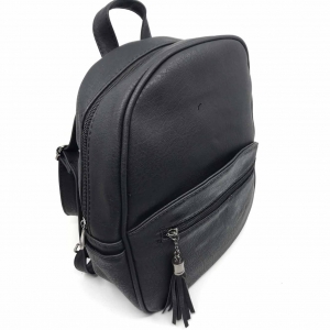 Rucsac dama Borealy, All Black, din piele ecologica [1]