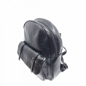 Rucsac dama Borealy, Glossy Black, din piele ecologica [2]