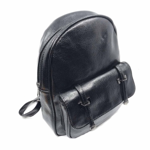 Rucsac dama Borealy, Glossy Black, din piele ecologica [1]