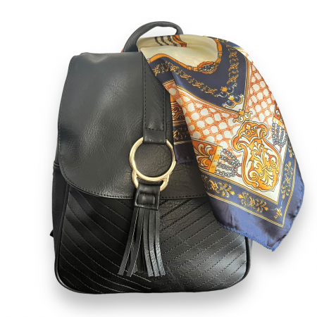 Rucsac Style in Black & Esarfa Matase [0]