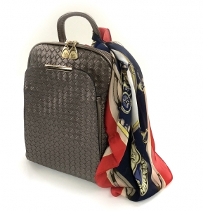 Rucsac Piele Coco Mademoiselle Metalic Silver [0]