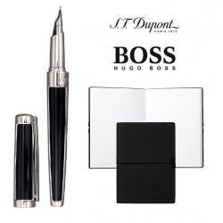 Set S.T. Dupont Luxury Fountain Pen si Note Pad Black Hugo Boss [0]