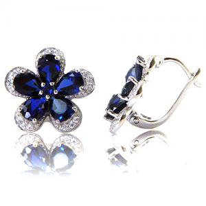 Safir Flowers Colier şi Cercei 10 carate & Silver 925 [5]