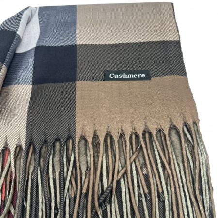 Scottish Bej Esarfa Casmir & Mănuşi Piele Naturala [1]