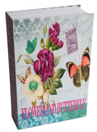 Seif in forma de Carte - Flowers - Big size: 24 x 15,5 x 5,5 cm [0]