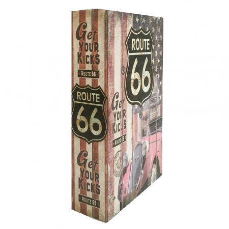Seif in forma de carte Route 66, Medium Size: 18 x 12 x 5,5 cm [3]