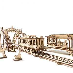 Tramvai cu statie Puzzle 3D Mecanic [0]