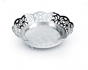 Bol placat cu argint Sera Alioth lacy bread basket by Chinelli, made in Italy [0]