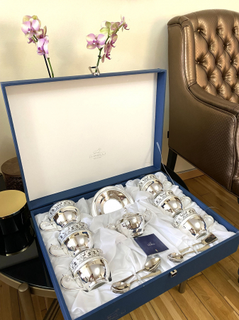 Serviciu de Cafea 6 Persoane Silver Plated by Chinelli - made in Italy [3]