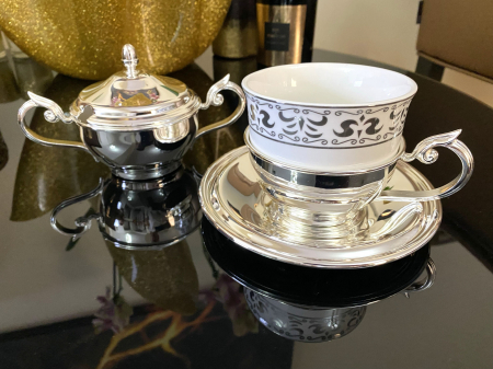 Serviciu de Cafea 6 Persoane Silver Plated by Chinelli - made in Italy [4]