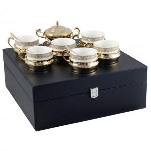 Serviciu de Cafea/ Ceai 6 Persoane Gold Plated by Chinelli - made in Italy [4]