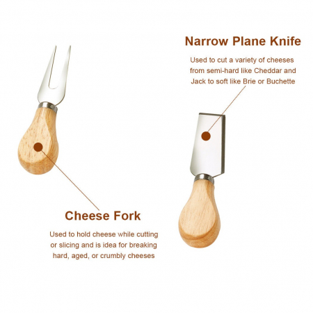 Set 2 cutite branza Cheese & Suport Lemn [1]