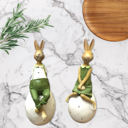 Set 2 Decoratiuni Paste Iepurasi Green [1]