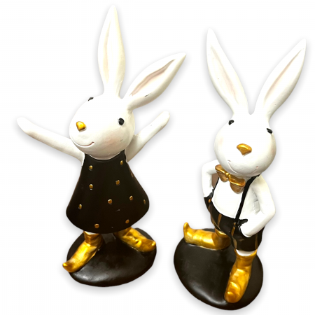 Set 2 Decoratiuni Paste Iepurasi Gold [3]