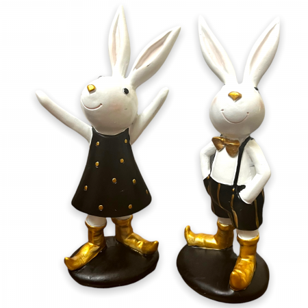 Set 2 Decoratiuni Paste Iepurasi Gold [2]