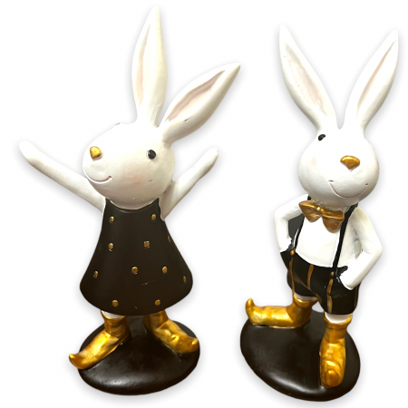 Set 2 Decoratiuni Paste Iepurasi Gold [4]