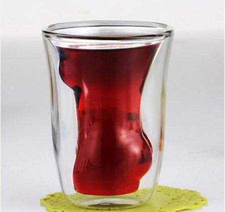 Set 2 Pahare din sticla dubla Beauty Body 180 ml [2]