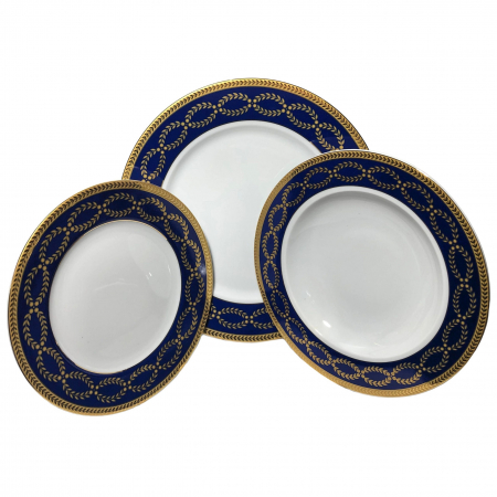 Set farfurii Portelan Blue Gold Greece [1]