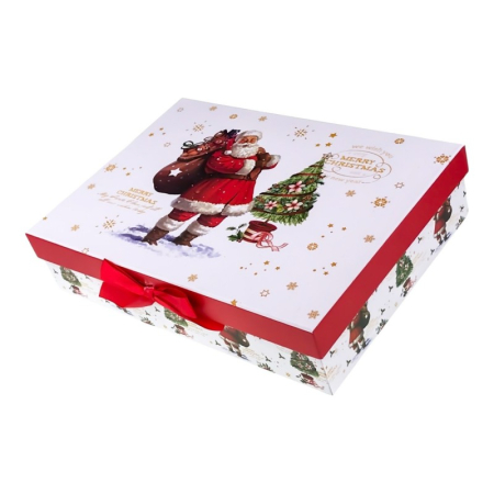 Set 6 cesti + 6 farfurii cu motive de Craciun, in cutie cadou [2]