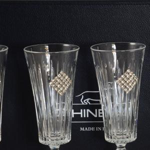 Set 6 pahare cu cristale Regina Swarovski Rombo by Chinelli - made in Italy [2]