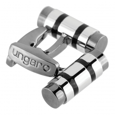 Cadouri pentru Iubita - Cadou Uomo Ungaro Pix Roller Chrome & Butoni Ungaro Black