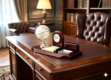Set Birou Business Desk Antique Clock [3]