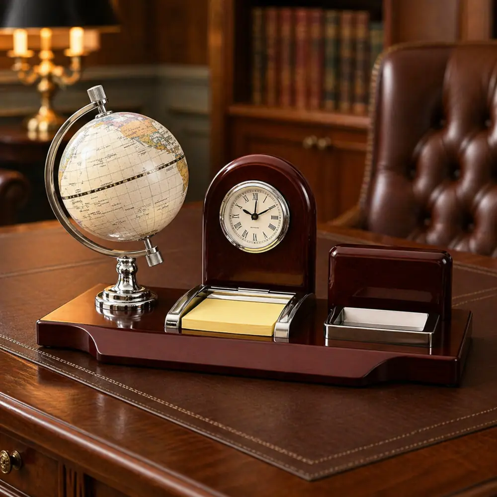 Cadouri de casa noua - Set Birou Business Desk Antique Clock