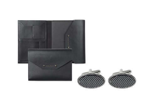 Set Business Meeting Mapa Hugo Boss si Butoni Fume Elegance [0]