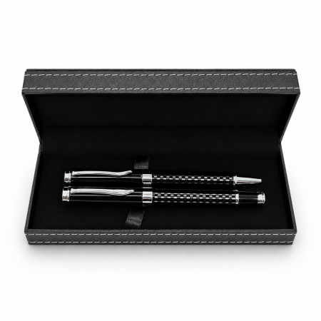 Set 2 Pixuri Elegante în Cutie din Piele Ecologică Cadou Business Premium pentru Bărbați [2]