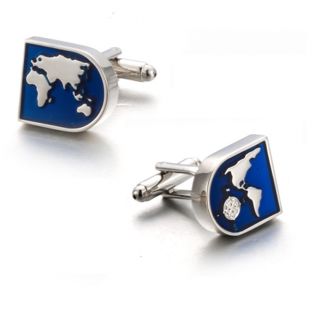 Set Butoni World Map Blue [0]