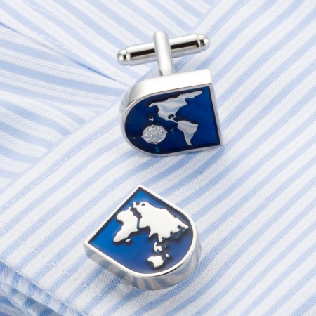 Set Butoni World Map Blue [1]