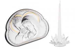 Cadou Valenti Argint Icoană şi Suport de Lumânare - Made in Italy [0]