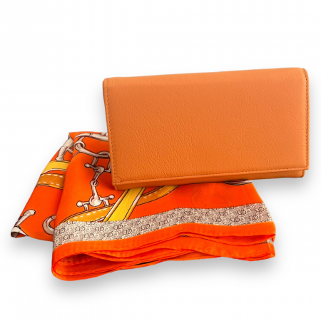 Set Saffron Portofel piele natuala  si Esarfa Matase [0]