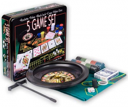 Set cazino "Las Vegas" - 5 Jocuri: ruleta, poker, Black Jack, craps, poker dice [0]