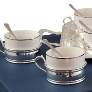 Set Ceai 4 persoane Silver Plated Home Chinelli - made in Italy [2]
