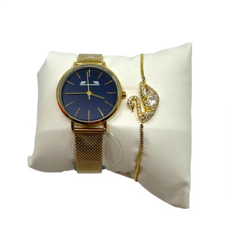 Set Ceas Golden Dream Matteo Ferari & Bratara Swan [2]