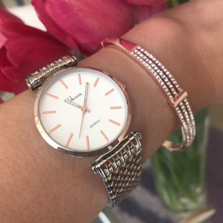 Set Ceas Lady Luxury Gold & Bratara Trio [1]