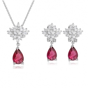 Set Cercei si Colier Borealy Glamorous Diva Ruby [0]