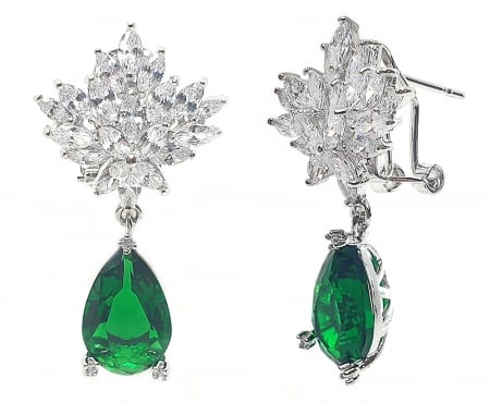 Set Cercei si Colier Borealy Glamorous Diva Smarald [4]