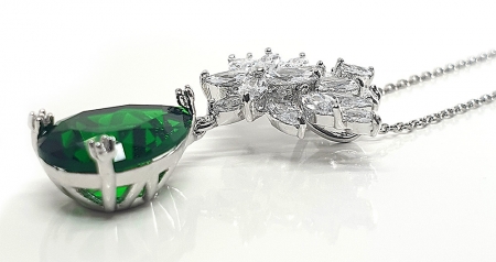 Set Cercei si Colier Borealy Glamorous Diva Smarald [2]