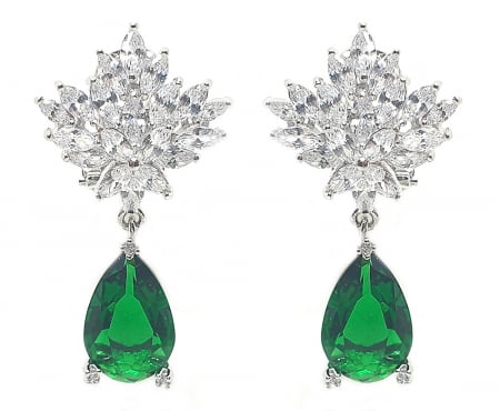 Set Cercei si Colier Borealy Glamorous Diva Smarald [3]