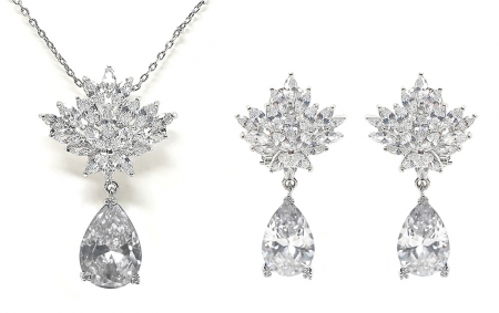 Set Cercei si Colier Borealy Glamorous Diva White [0]