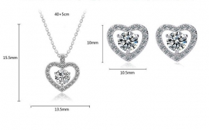 Set Cercei si Colier Romantic Hearts Borealy [6]