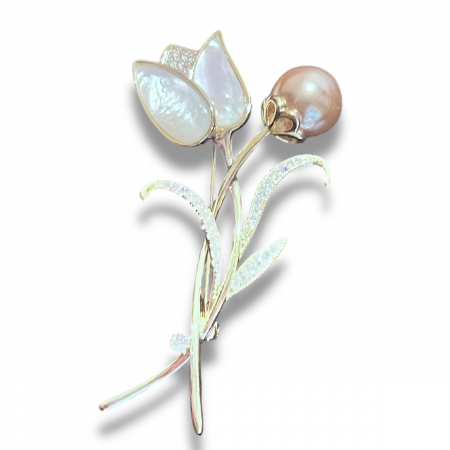 Brosa Ghiocel & Esarfa Matase Borealy [1]