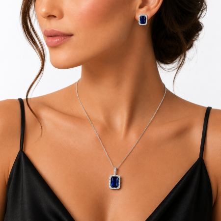 Set Colier și Cercei Sapphire Elegance [1]