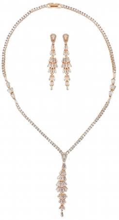 Set Colier si Cercei Fan Pink by Borealy [0]