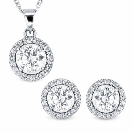 Ocazii Cadouri - Set Bijuterii Colier și Cercei Halo One Angel