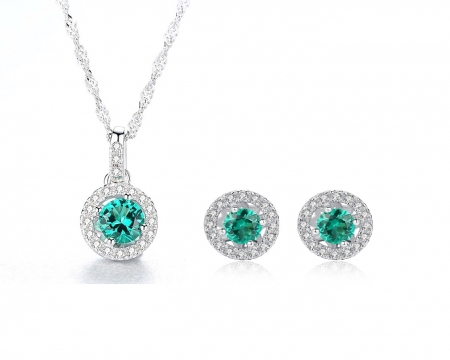 Set Colier şi Cercei Russian Sapphire Argint 925 by Borealy [0]