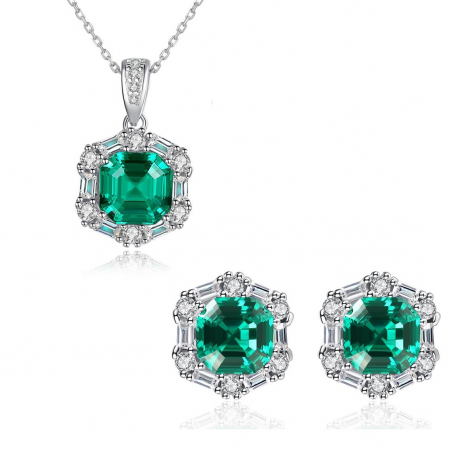 Set Colier şi Cercei Regina Emerald [0]