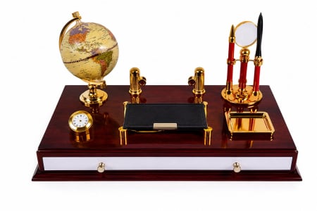 Icoane & Cadouri Religioase - Set de birou elegant pentru bărbați Business Desk Luxury Organizer – cadou premium